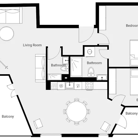 Penthouse With 2 Terraces & Harbour Views コペンハーゲン